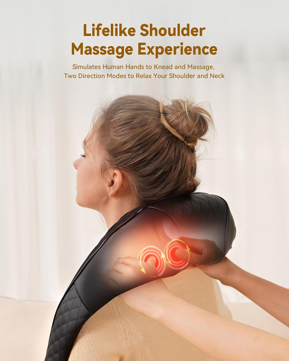 Shiatsu Cordless Neck and Back Massager with Heat, Rechargeable Neck and Shoulder Massager, 4D Deep Tissue Kneading Massage for Leg, Full Body Muscle Pain Relief, 2026 Upgraded Ergonomic Design