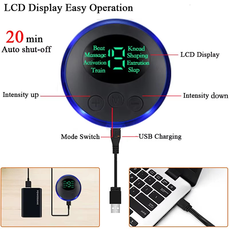 Electric EMS Foot Massager with Gel Pad Portable EMS Muscle Stimulation Massage Mat Improve Blood Circulation Relief Pain Relax